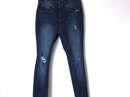 Time&Tru Dark Wash Distressed Skinny Jeans- Size 8 (Inseam 28”) For Cheap