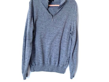 Art Of Rhetoric Men s Heathered Grey Quarter Zip Sweater Pullover- Size M For Cheap