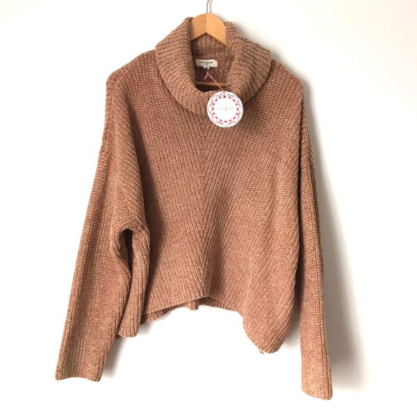 Umgee Turtleneck Chenille Cropped Sweater NWT- Size S Online Sale