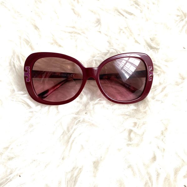 Tory Burch Bordeaux Sunglasses with Case (GREAT CONDITION) For Discount