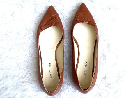 Sarah Flint Brown Pointed Toe Bow Flats- Size 42 Supply