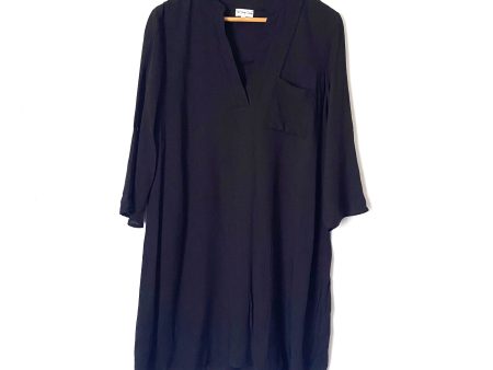 The Dainty Darling Black V Neck 3 4 Sleeve Dress- Size M Online