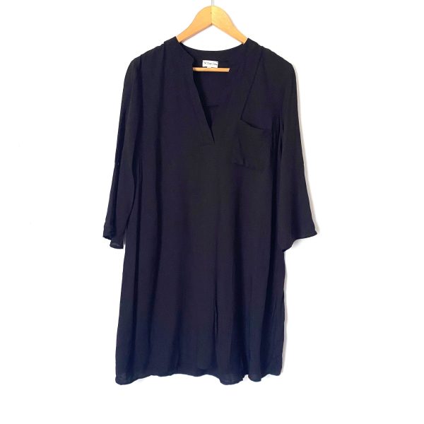 The Dainty Darling Black V Neck 3 4 Sleeve Dress- Size M Online