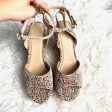 CL by Laundry Animal Print Textured Peep Toe Wedges- Size 11 Cheap