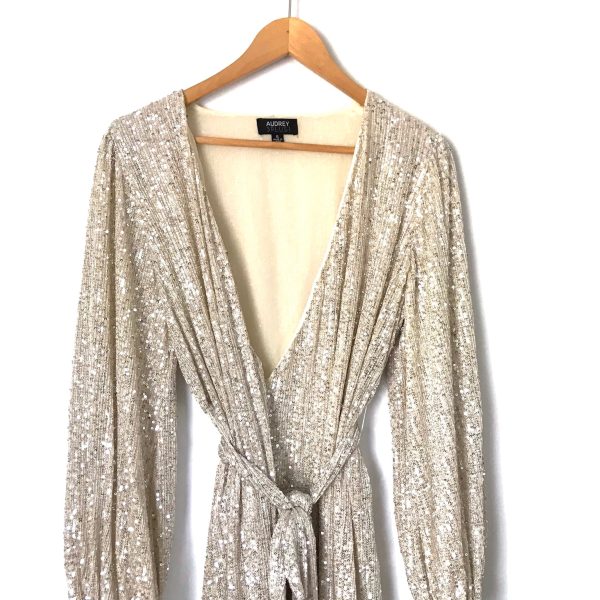 Audrey 3+1 Sequins Wrap Dress- Size S Supply