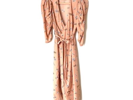 Quaint Official Quanta Du Soliel Pink Floral Wrap Style Midi Dress- Size ~S (see notes) Discount