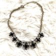 J Crew Black and Rhinestone Pendant Necklace Discount