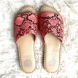 Vince Camuto Snakeskin Slide On Espadrille Sandals- Size 10.5 For Sale