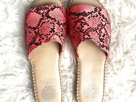 Vince Camuto Snakeskin Slide On Espadrille Sandals- Size 10.5 For Sale