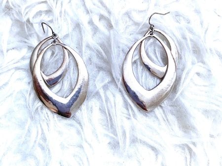 Silver Double Pointed Hoops For Sale