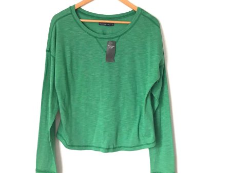 Abercrombie & Fitch Green Long Sleeve Top NWT- Size XS For Cheap