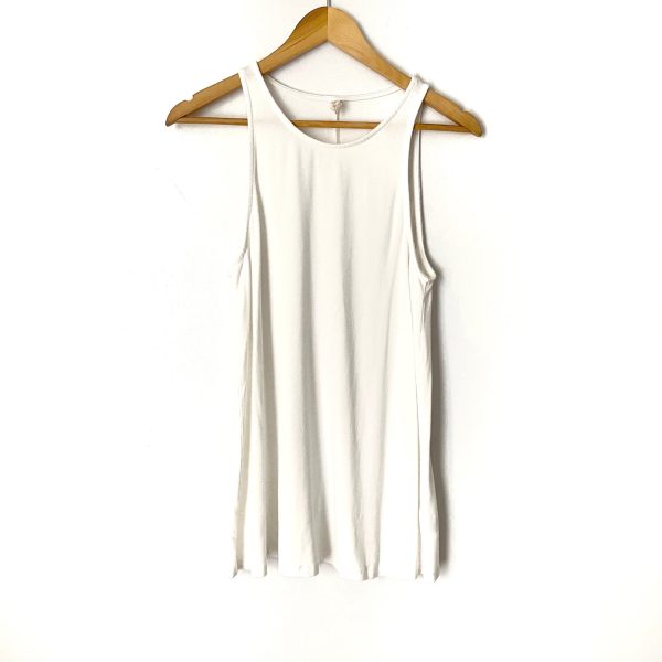 Wishlist White Razorback Tank Top With Back Slit- Size M Discount