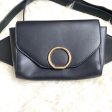 A New Day Black Faux Leather Magnetic Closure Fanny Pack (like new condition) For Discount