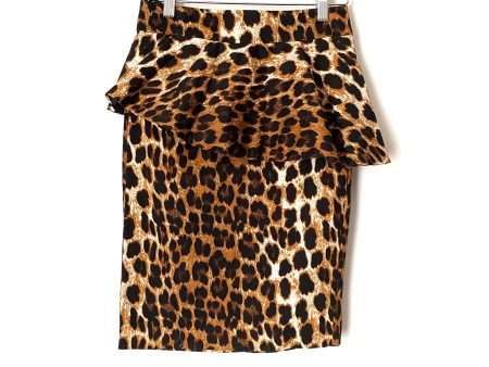 Venus Animal Print Ruffle Pencil Skirt- Size 2 Online Sale