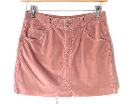 Topshop Mauve Pink Raw Hem Mini Skirt- Size 4 Online Hot Sale