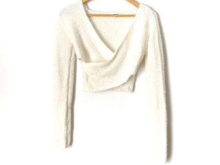 Superdown White Crossed Crop Sweater- Size S Sale