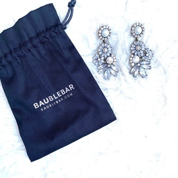 Baublebar Pearl and Rhinestone Floral Drop Earrings Online Sale