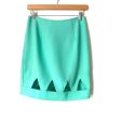 Moon Turquoise Triangle Cut Out Pencil Skirt- Size S Hot on Sale