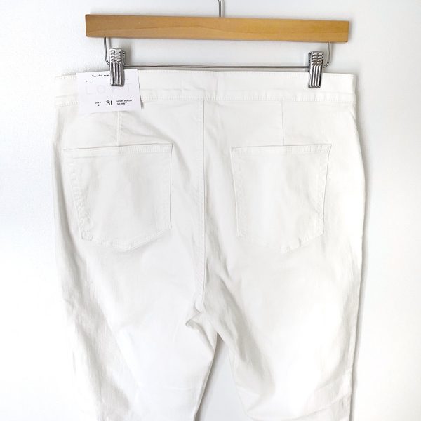 LOFT White High Waist Skinny Jeans NWT- Size 31 12 (Inseam 26.5 ) For Discount