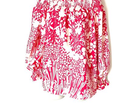 Tuckernuck Pink Floral Ruffle Off The Shoulder Top NWT- Size XL Discount