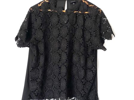 Who What Wear Black Lace Blouse- Size XL Hot on Sale