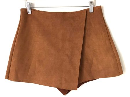 Vestique Brown Faux Suede Skort NWT- Size S Online now