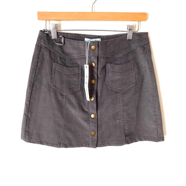 She + Sky Corduroy Front Pocket Snap Up Skirt NWT- Size M Online