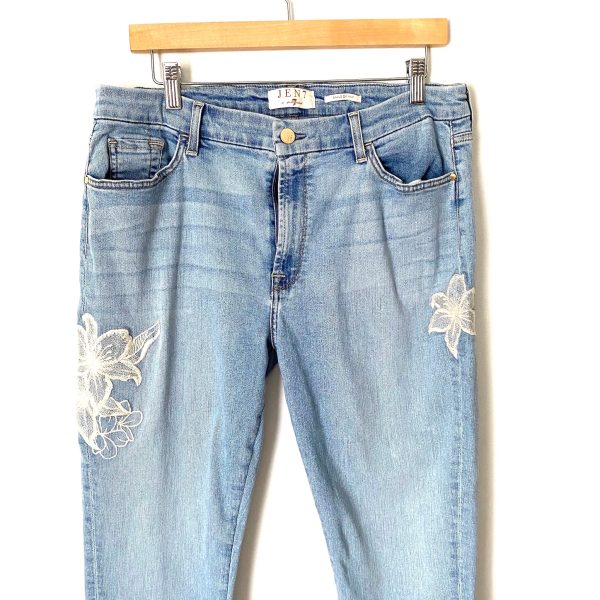 JEN7 By 7 For All Mankind Ankle Skinny Embroidered Floral Jeans- Size 14 (Inseam 25.5 ) For Sale