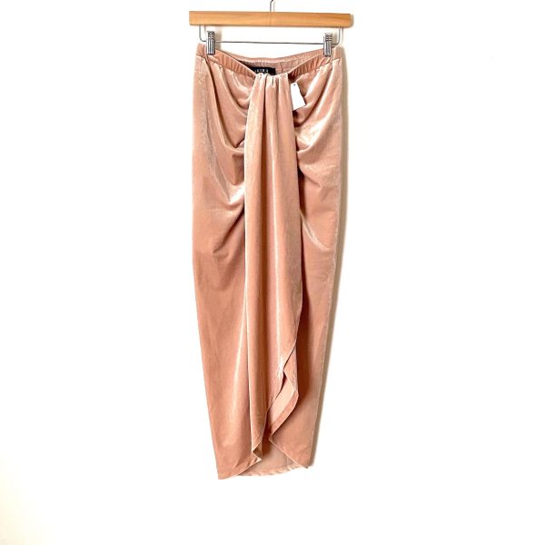 Akira Pink Velvet Midi Skirt NWT- Size M (we have matching top) on Sale