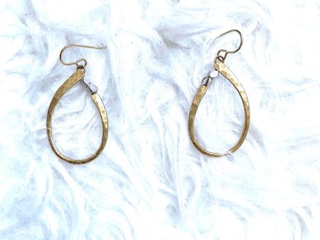 Hammered Gold Oval Hoop Earrings Online Hot Sale