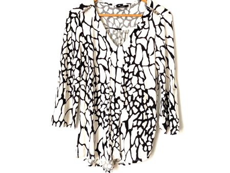 Wallis Black and White Long Sleeve Top- Size S For Cheap