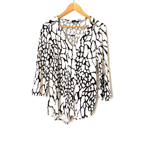 Wallis Black and White Long Sleeve Top- Size S For Cheap