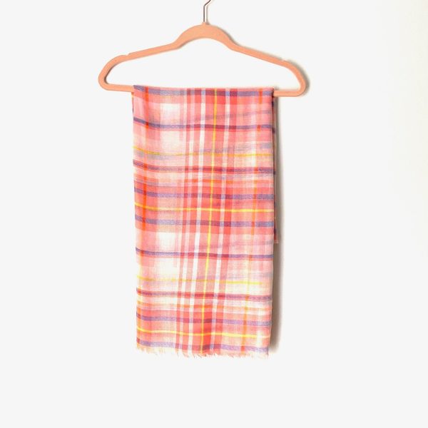 No Brand Neon Plaid Scarf For Cheap