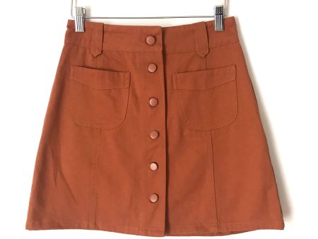 Very J Camel Button Up Front with Pockets Skirt NWT- Size S Fashion