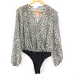 Vestique Sheer Leopard Wrap Thong Bodysuit- Size S Online now