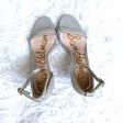 Sam Edelman Silver Sparkle Ankle Strap Heels- Size 10 For Discount