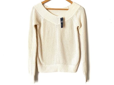 Abercrombie & Fitch Cream Wide Neck Knit Sweater NWT- Size XS Fashion