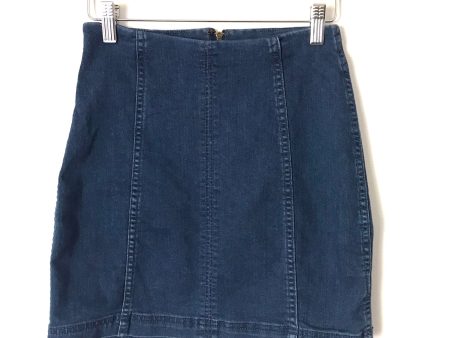 Free People Front Lined Denim Skirt- Size 2 Online Sale