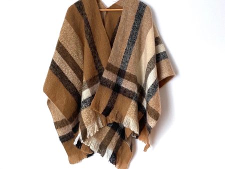 H&M Plaid Cape Shawl-Size OS Hot on Sale