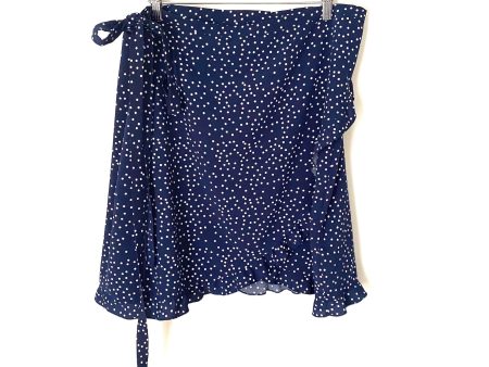 Showpo Navy Spot “Started with a kiss” Wrap Skirt NWT- Size 14 Supply