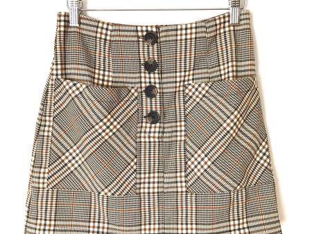 Illa Illa Plaid Front Pockets Button Up Mini Skirt- Size S Discount