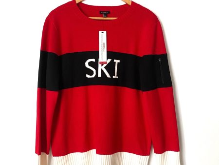 Talbots Colorblock “SKI” Sweater NWT- Size L Online now