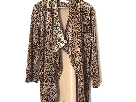 Amaryllis Animal Print Velvet Cardigan- Size S Cheap