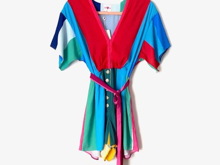 Buddy Love Colorblock Vertical Striped Romper NWT- Size S Discount