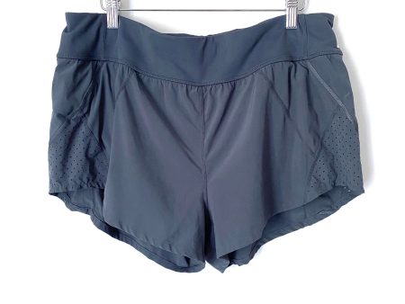 Zella Charcoal Grey Lined Track Shorts- Size XL Online Hot Sale