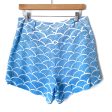 Annie Griffin Blue Printed Silk Shorts- Size 10 Fashion