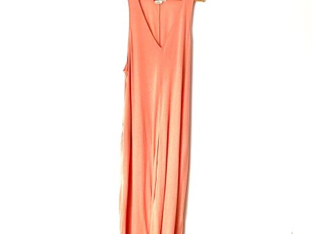 Free People Beach Heathered Peach V-Neck Tank Jumpsuit- Size L Discount