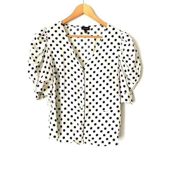 Who What Wear White Polka Dot Top- Size L (see notes) Sale