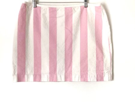 Madewell Pink White Striped Skirt- Size 14 Online