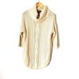 Express Cream Turtleneck Knit 3 4 Sleeve Round Hem Sweater NWT- Size XS For Sale